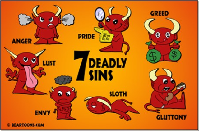 7 sins list