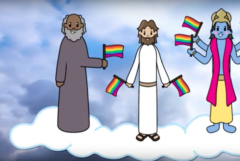 Gay YouTuber creates God Loves LGBT+ cartoon to model 
