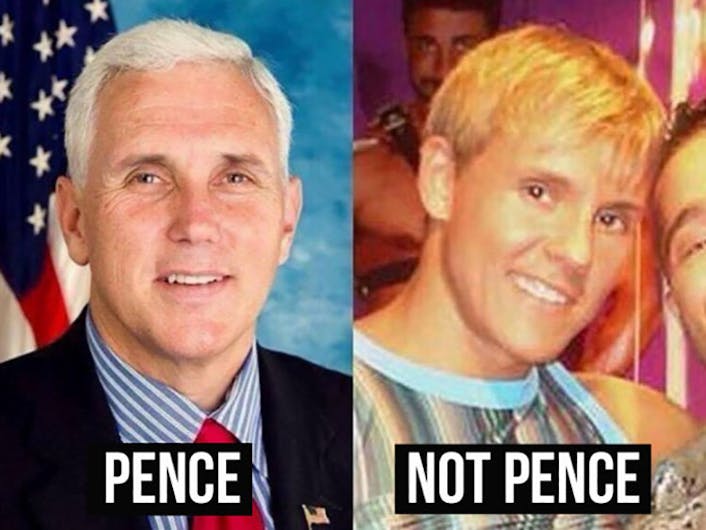 Adult Gay Porn - Sorry, Internet: Viral photo of Mike Pence as gay adult film ...