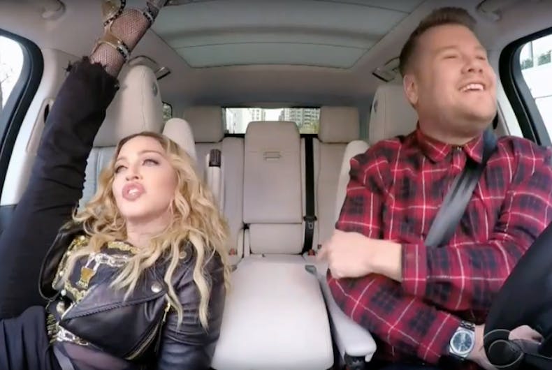 Madonna’s turn at carpool karaoke is everything you could hope for