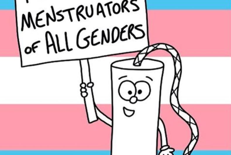 ‘Toni the Tampon’ comes out in support of trans menstruators