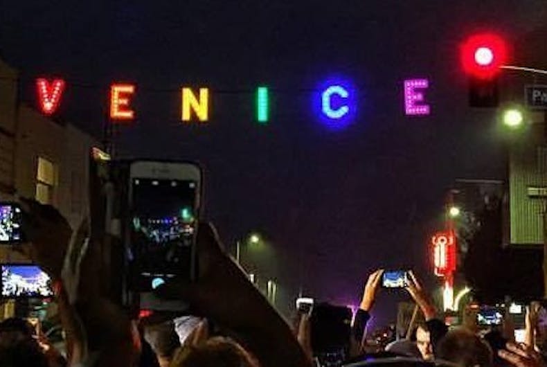 15194313_1196074963772194_6624348223548287786_o LA Rams will sponsor Venice Beach rainbow sign for pride month