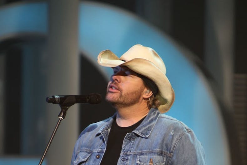 Toby Keith performs to a male-only audience