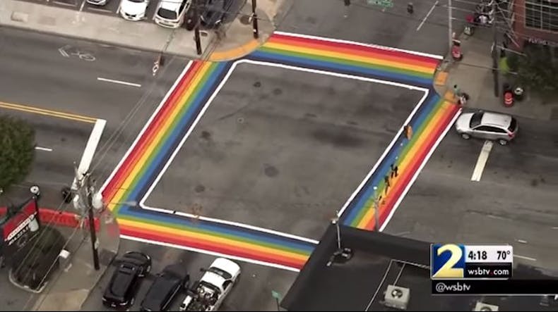 Atlanta rainbow crosswalk
