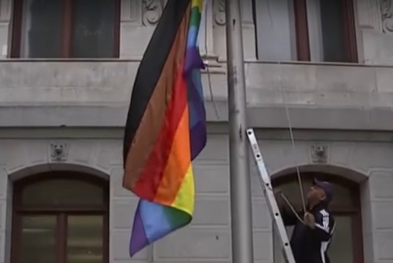 philly-flag Philadelphia shouldn’t have added black & brown stripes to the rainbow