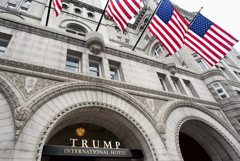 Log Cabin held a big shindig at Trump Hotel & no one would talk about Trump