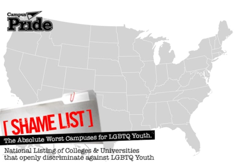 campus-pride-shame-list These shameful colleges are the absolute worst for LGBT students