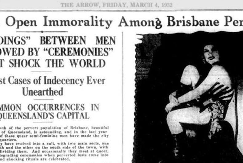 Paper1-670x346 This 1932 headline from Australia foreshadowed the opposition to marriage equality today