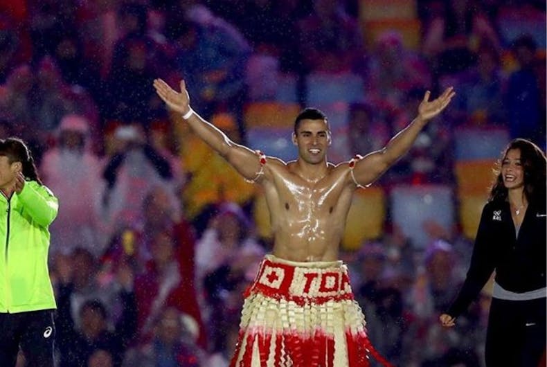 Tonga-athlete-flag-bearer Tonga’s super hot 2016 Olympics flag bearer has qualified for the winter games as a skier