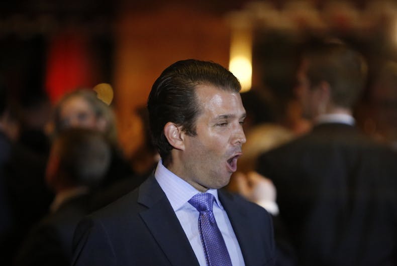 When the Trump administration goes down, it’ll be because Don Jr is an idiot