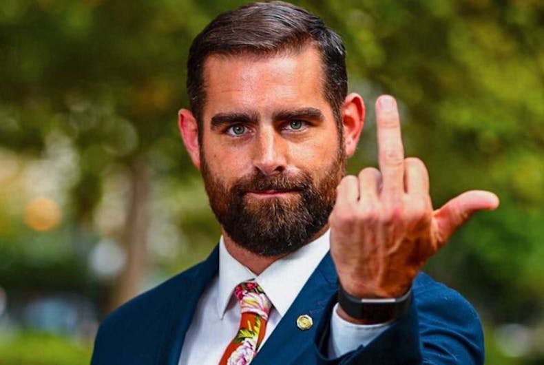 sims_brian_flips_pence_061918 Gay Pennsylvania legislator tells Pence to ‘get bent’ during Philly trip