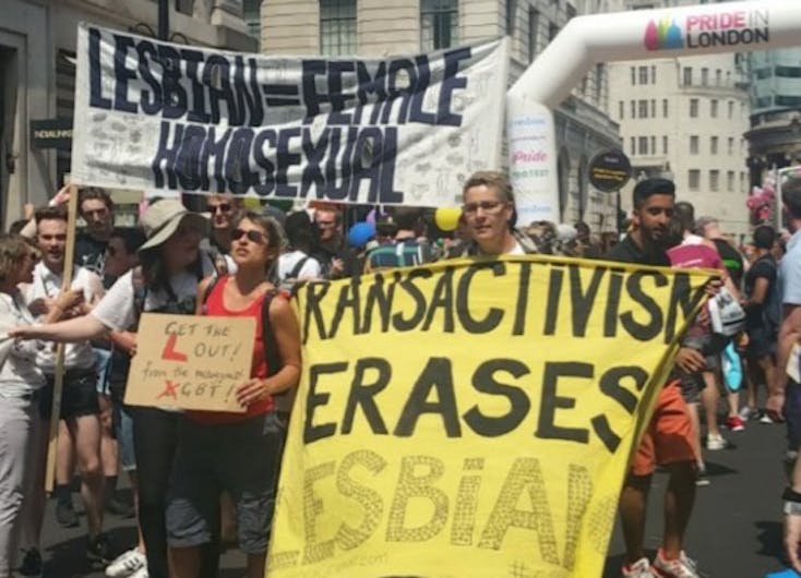 Lesbian Extremists Hijack Pride In London To Insult Transgender People Lgbtq Nation