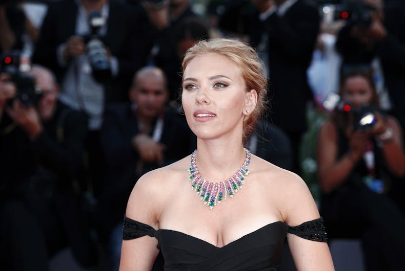 scarlett-johansen-smile Actress Scarlett Johansson attends 'Under The Skin' Premiere during the 70th Venice Film Festival on September 3, 2013 in Venice, Italy.