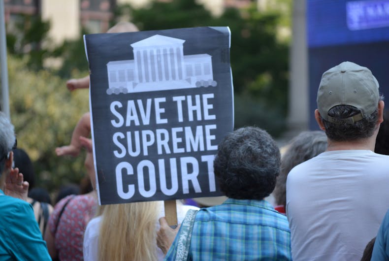 save-supreme-court-kavanaugh August 26, 2018 - Signs at a Unite for Justice rally against Supreme Court nominee Brett Kavanaugh in Lower Manhattan.
