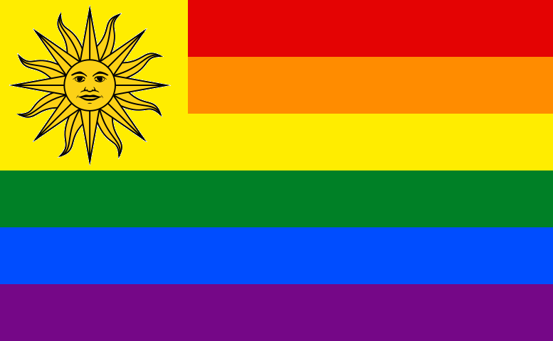 new gay flag shoot back