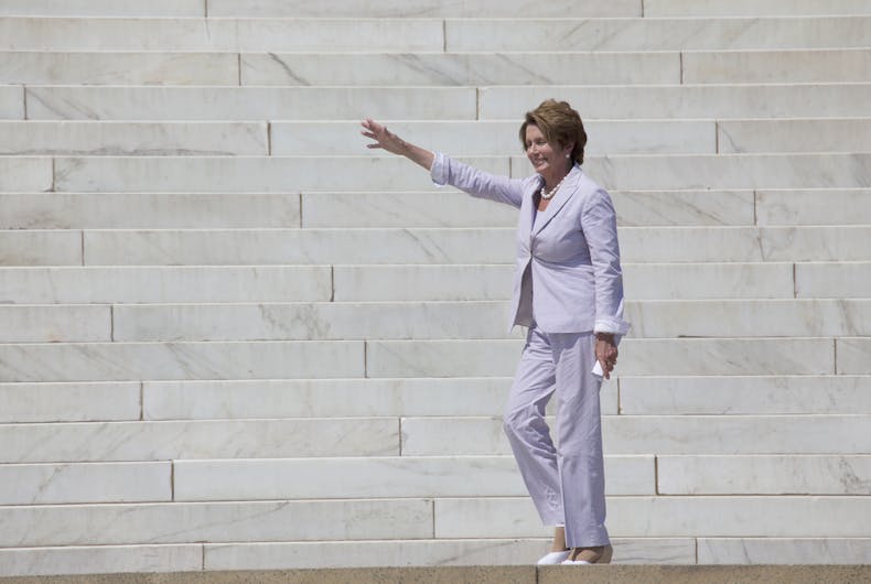 Congresswoman Nancy Pelosi at the 50th Anniversary of the march on Washington and Martin Luther King's I Have A Dream Speech, August 24, 2013, Lincoln Memorial, Washington, D.C.
