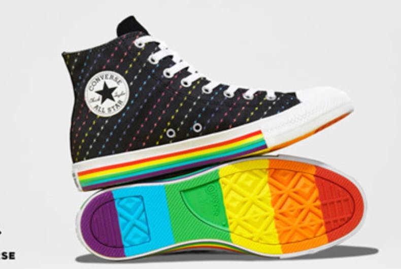 One of the many Converse pride sneakers now available for sale online