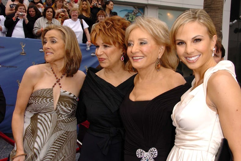 view-co-hosts Meredith Vieira, Joy Behar, Barbara Walters and Elisabeth Hasselbeck at The 33rd Annual Daytime Emmy Awards at Kodak Theatre on April 28, 2006 in Hollywood, CA.