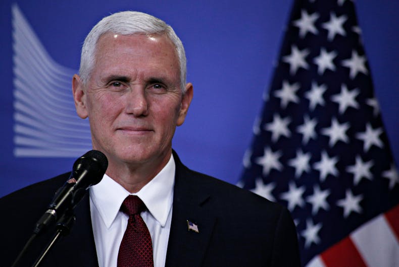 Smug-Mike-Pence-flag Vice President Mike Pence
