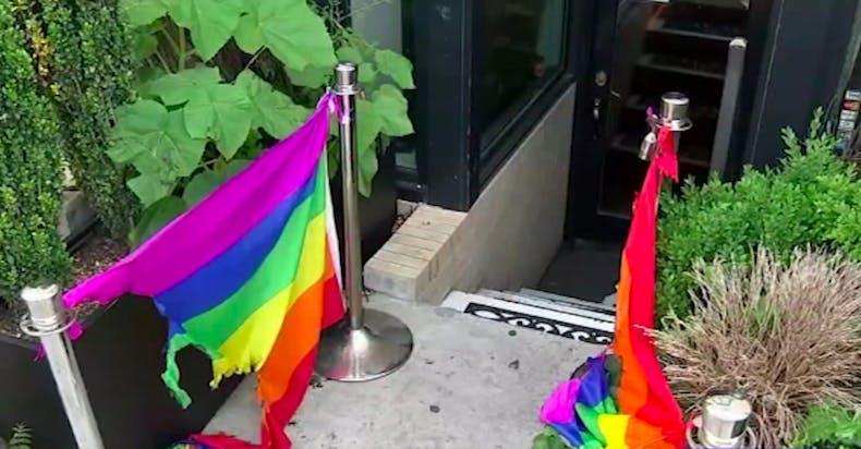 Arsonist Burns Rainbow Flags Outside New Yorks Only Black Owned Gay