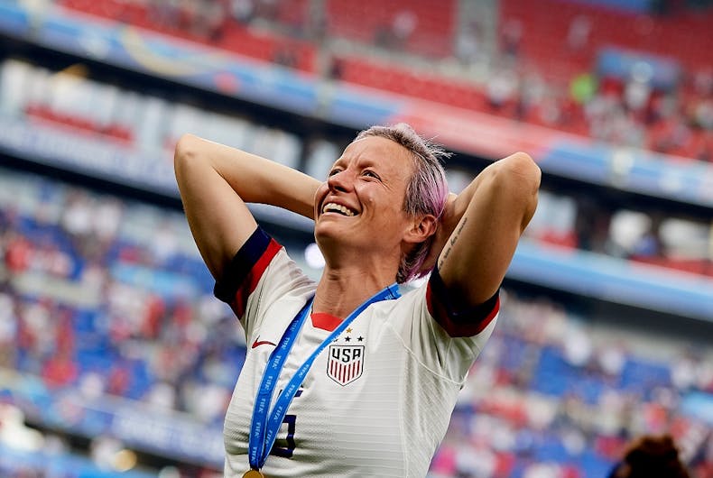 megan-rapinoe-victory-shutterstock Megan Rapinoe in a stadium