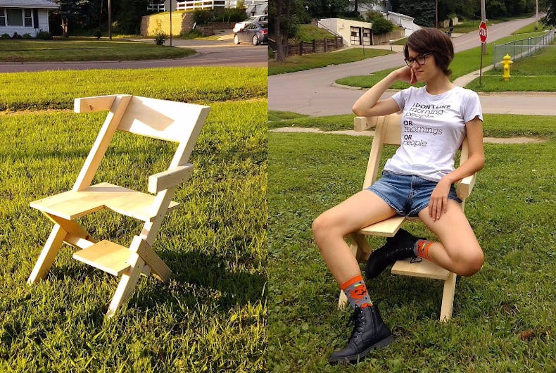 bisexual-chair Israel Walker's prototype for a
