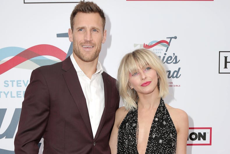 Brooks Laich and Julianne Hough at Steven Tyler's Grammy viewing party on February 10, 2019 in Los Angeles
