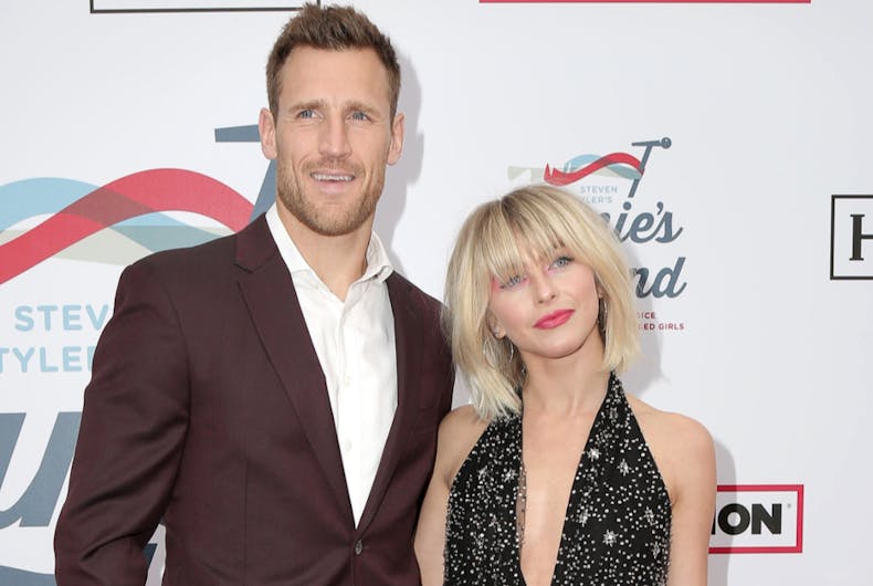 laich-hough Brooks Laich and Julianne Hough at Steven Tyler's Grammy viewing party on February 10, 2019 in Los Angeles