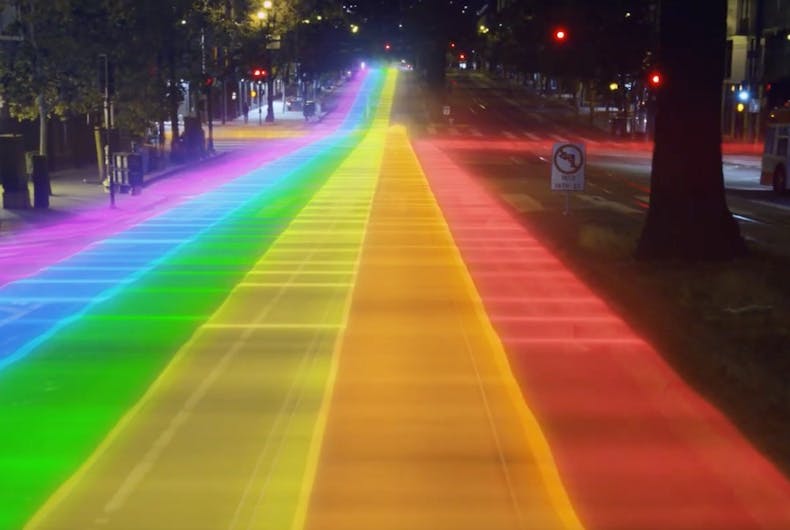 Ride-With-Pride Ride With Pride envisions a new metro map that would come together to create a rainbow flag.