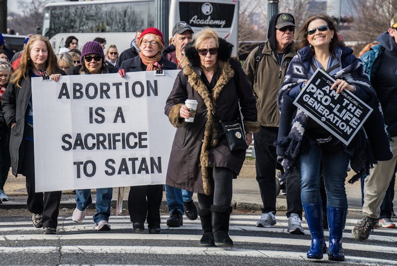 January 24, 2020 Anti abortion activists march in the March for Life on the 47th year anniversary of Roe vs Wade.