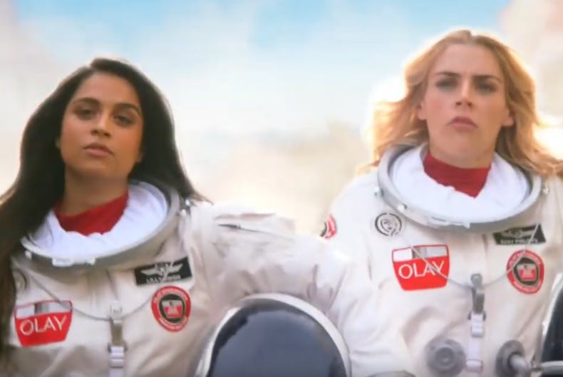 lilly-singh-busy-phillips-super-bowl-ad Lilly Singh and Busy Phillips will play astronauts in a new Super Bowl ad.