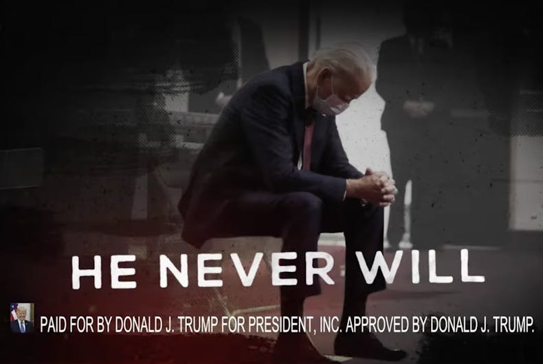 New Donald Trump Ad Mocks Joe Biden For Praying Lgbtq Nation