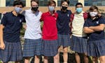 100 teen boys shocked administrators when they all wore skirts to school